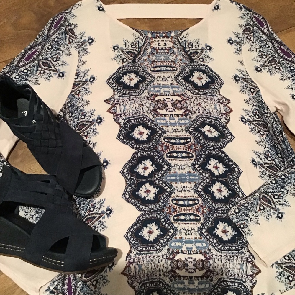FREE PEOPLE “SMOOTH TALKER” PLUNGING BACK TUNIC/MINI DRESS - Picture 7 of 12